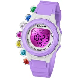 SOCICO Electronic Watch For Boys Girls Children Luminous Dial Military Sport Watches for Kids Waterproof Multi-function Digital