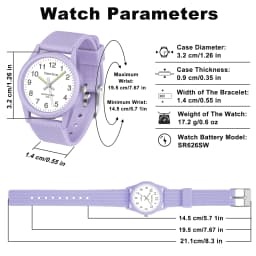 SOCICO Kids Watch Fashion Quartz Boys and Girls Silicone Strap Students Wrist Watch Student Clock Gift