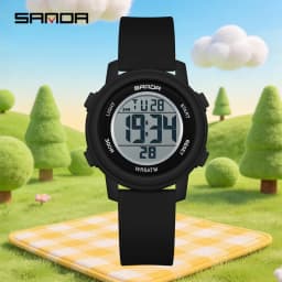 SANDA 9518 New Digital Watch Men Women Sport Wristwatch Top Brand Luxury LED Stopwatch Waterproof Male Girl Electronic Clock