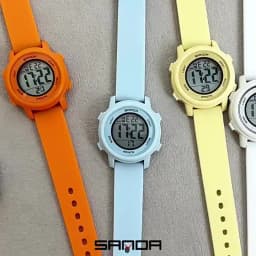 SANDA 9518 New Digital Watch Men Women Sport Wristwatch Top Brand Luxury LED Stopwatch Waterproof Male Girl Electronic Clock