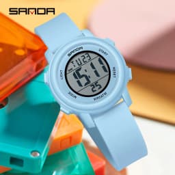 SANDA 9518 New Digital Watch Men Women Sport Wristwatch Top Brand Luxury LED Stopwatch Waterproof Male Girl Electronic Clock