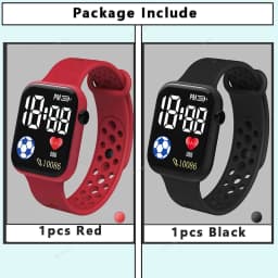 Fashion Kids Digital Watch Unisex LED Sports Wristwatch Soft Silicone Strap Non-waterproof Electronic Clock for Boys and Girls