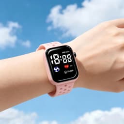 Fashion Kids Digital Watch Unisex LED Sports Wristwatch Soft Silicone Strap Non-waterproof Electronic Clock for Boys and Girls