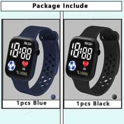 Fashion Kids Digital Watch Unisex LED Sports Wristwatch Soft Silicone Strap Non-waterproof Electronic Clock for Boys and Girls