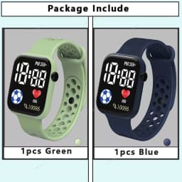 Fashion Kids Digital Watch Unisex LED Sports Wristwatch Soft Silicone Strap Non-waterproof Electronic Clock for Boys and Girls