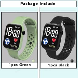 Fashion Kids Digital Watch Unisex LED Sports Wristwatch Soft Silicone Strap Non-waterproof Electronic Clock for Boys and Girls