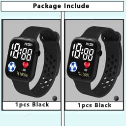Fashion Kids Digital Watch Unisex LED Sports Wristwatch Soft Silicone Strap Non-waterproof Electronic Clock for Boys and Girls