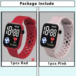 Fashion Kids Digital Watch Unisex LED Sports Wristwatch Soft Silicone Strap Non-waterproof Electronic Clock for Boys and Girls