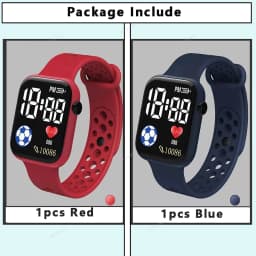Fashion Kids Digital Watch Unisex LED Sports Wristwatch Soft Silicone Strap Non-waterproof Electronic Clock for Boys and Girls