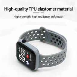 Fashion Kids Digital Watch Unisex LED Sports Wristwatch Soft Silicone Strap Non-waterproof Electronic Clock for Boys and Girls