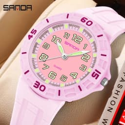 SANDA Men Women Student Quartz Watch Children Clock 50M Waterproof Luminous Durable Simple Elegant Sports Wristwatch