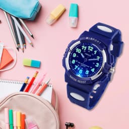 Socico Children's Watches for Boy Girl Color LED Display Digital Alarm Clock Waterproof Sports Kids Wristwatches
