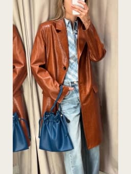 Crocodile Embossed Trench Coat Lapel Collar Button‑Front 2026 Autumn Women Vintage Outerwear Trendy Lady Casual Overcoat