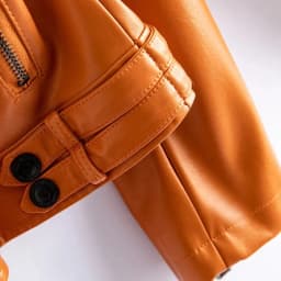 Streetwear Women's 2nd Layer Sheepskin Jacket Genuine Leather Short Coat Autumn Winter Green Moto Biker Outerwear Casual Tops