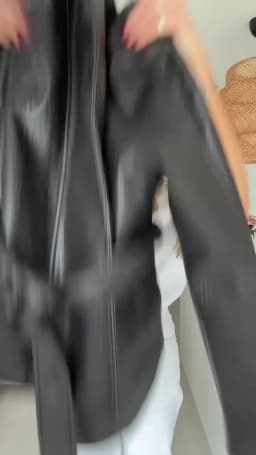 Original Trendy 2026 Brown Shawl Collar Faux Leather Coat Women Autumn Belted Coat  Brand Hot Fashion Girls PU Leather Jackets