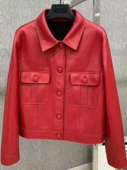 Short Genuine Leather Jacket Women's Collar Sheepskin Workwear Outerwear Autumn 2026 New Arrival Chinese Production