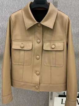 Short Genuine Leather Jacket Women's Collar Sheepskin Workwear Outerwear Autumn 2026 New Arrival Chinese Production