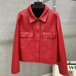 Short Genuine Leather Jacket Women's Collar Sheepskin Workwear Outerwear Autumn 2026 New Arrival Chinese Production