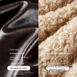 SENTUBILA Faux Fur Faux Leather Coat Women's Winter Wide 2026 Horn Buttons Loose Jacket Warm Vintage Plush Outerwear W64PD8069
