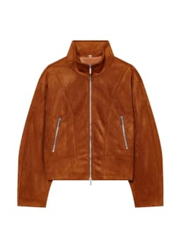 MUJER Faux Leather Jackets for Women High Collar Varsity Jackets Woman Autumn Winter Zip Women's Jackets Long Sleeve Women Coat