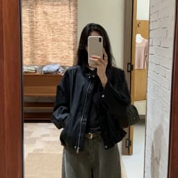 Short PU Leather Jacket Women's Korean Style Shoulder Drop Sleeves Biker Vest Top Autumn Fashion Casual Loose Fit Zipper