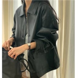 Early Autumn Loose Slimming PU Leather Zipper Pocket Jacket Women Casual Style Long Sleeve Regular Length Fashion Outerwear