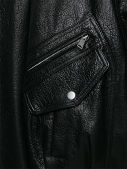 Guobioziy Women's Slim-Fit Pleated Faux Leather Jacket 2026 Spring-Autumn New European Casual Fashion Trend Motorcycle Street