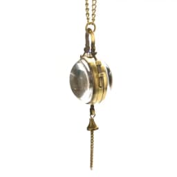 Steampunk Transparent Glass Ball Mechanical Pendant Pocket Watch Chain New Mens P100
