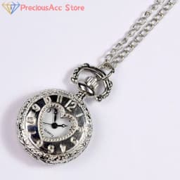 Hot Sale Women Vintage Pocket Watch Quartz Portable Hollow Out 1 Circular Design with Stylish 80cm Chain for Daily Party