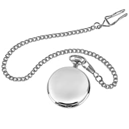 Silver/Black/Gold Smooth Quartz Pocket Watch Men Women Necklace Clock Metal Alloy Watches Pendant with Fob Chain Necklace Gifts