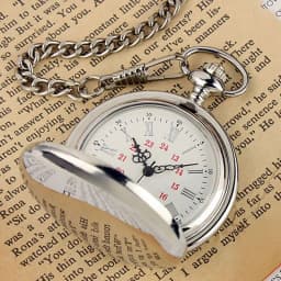 Silver/Black/Gold Smooth Quartz Pocket Watch Men Women Necklace Clock Metal Alloy Watches Pendant with Fob Chain Necklace Gifts