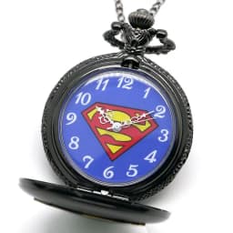 New Fashion Cool Black Blue Dial S Pendant Pocket Watch High Quality Men's Necklace Chain Women's Fob Watch for Super Gifts