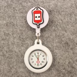 New Cute Nurse Doctor Retractable Pocket Watches Hospital Medical Supplies Badge Reel Ambulance Syringe Clips Watches