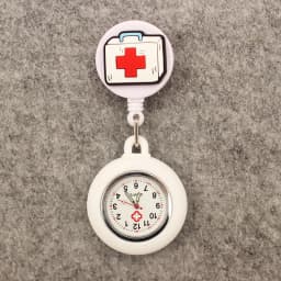 New Cute Nurse Doctor Retractable Pocket Watches Hospital Medical Supplies Badge Reel Ambulance Syringe Clips Watches