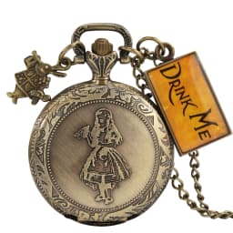 Retro Girl Pocket Watch Bronze Rabbbit Pendant Quartz Fob Watches Gift for Women Kid Necklace Chain Clock Arabic Numerals Reloje
