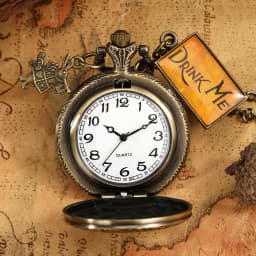Retro Girl Pocket Watch Bronze Rabbbit Pendant Quartz Fob Watches Gift for Women Kid Necklace Chain Clock Arabic Numerals Reloje