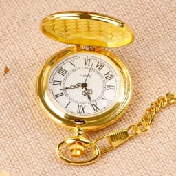 Best Sale Gold Smooth Simple Quartz Pocket Watch Luxury Vintage Exquisite Chain Pocket Watches Necklace Men's Women's Gift