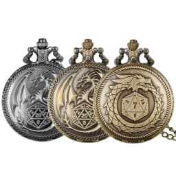 Steampunk Dragon Quartz Pocket Watch Necklace for Men And Women Metal Pendant with Arabic Numerals Dial Unique Timepiece G