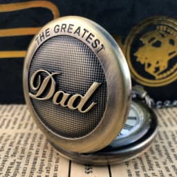 Roman Numerals Quartz Pocket Watch Popular Jewelry Pendant Necklace, Perfect Gifts for Greatest Fathers