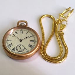 Rose Gold 316L Stainless Steel Waterproof Pocket Watch Mechanical Movement Antique Vintage Luxury VOGOROSO Watch with Chain&Box