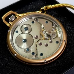 Rose Gold 316L Stainless Steel Waterproof Pocket Watch Mechanical Movement Antique Vintage Luxury VOGOROSO Watch with Chain&Box