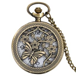 Hot Vintage Quartz Analog Pocket Watch Gift Unisex Arabic Numerals Dial Retro Pendant Necklace Pendant Clock Women Timepiece
