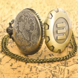 111 Digital Flip Pocket Watch,Vintage Roman Pocket Watch,Large Necklace Pocket Watch, Quartz Linked List,Fashion Accessories