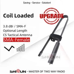 Baofeng Walkie Talkie CS Tactical Antenna UV-K5 Foldable Aerial SMA-F VHF UHF UV-5R UV-82 UV-25M UV-16 UV-68 Pro Max Accessories