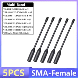 Walkie Talkie Antenna Hignh Gain SMA-Female Dual Band 19cm Multi-Band Aerial For Baofeng UV-5RH Quansheng UV-K6 K5 Two Way Radio