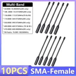 Walkie Talkie Antenna Hignh Gain SMA-Female Dual Band 19cm Multi-Band Aerial For Baofeng UV-5RH Quansheng UV-K6 K5 Two Way Radio