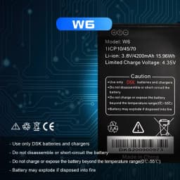 ANYSECU W6 4200mAh Battery For W6 Walkie Talkie Phone Zello PTT Moblie Phone