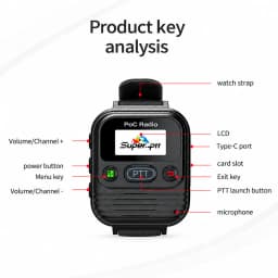Analog Two Way Radio 4800mAh Walkie Talkie with Shortwave LW MW SW, Air Band AM, NOAA, FM, USB LSB CW, 960 Channel, VOX, Frequen