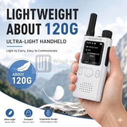 ALERVITES AT1 PoC Global Walkie Talkie Nationwide Coverage Unlimited Distance 4G LTE USB-C Charging US/EU Ultra-light Thin Radio