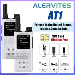 ALERVITES AT1 PoC Global Walkie Talkie Nationwide Coverage Unlimited Distance 4G LTE USB-C Charging US/EU Ultra-light Thin Radio